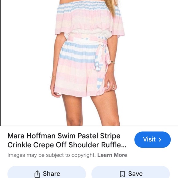 Mara Hoffman Pastel Stripe Off-Shoulder Dress - Picture 2 of 14